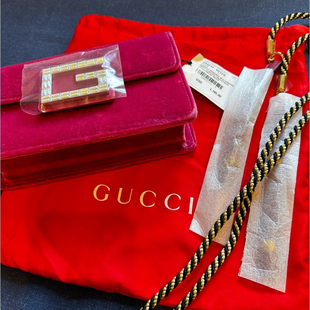 Gucci Pink Velvet Crossbody